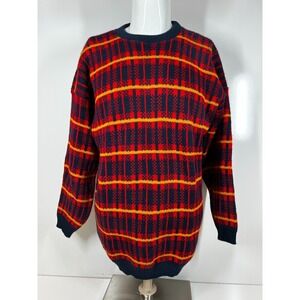 Vintage United States Sweaters Holiday Christmas Knitted Sweater Womens SZ Large